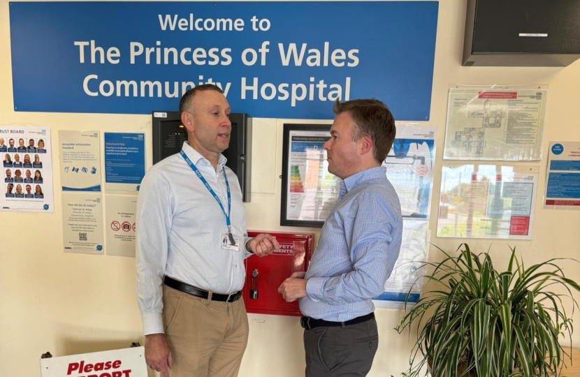 Bradley at The Princess of Wales Community Hospital