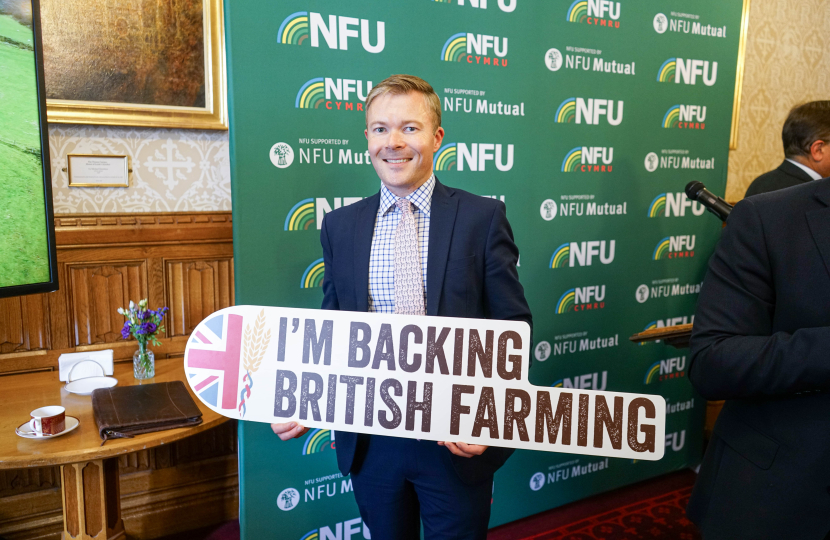 Bradley at the NFU event in Parliament.