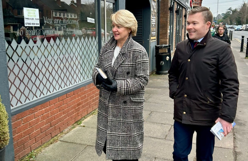 Bradley with Cllr Karen May in Hagley