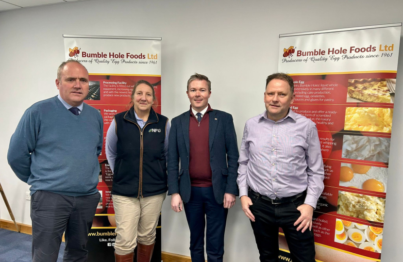 Bradley on his visit to Bumble Hole Foods Ltd