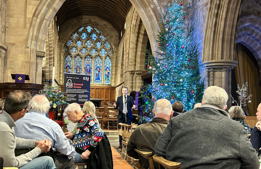 Bradley with local businesses