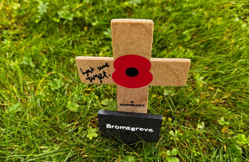 The poppy stake in the Gardens of Remembrance