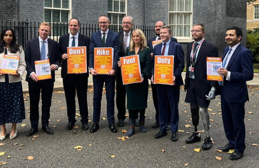 Bradley with colleagues at Number 10 Downing Street.