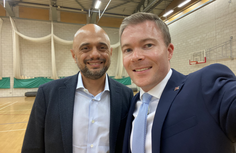 Bradley with Sajid Javid MP