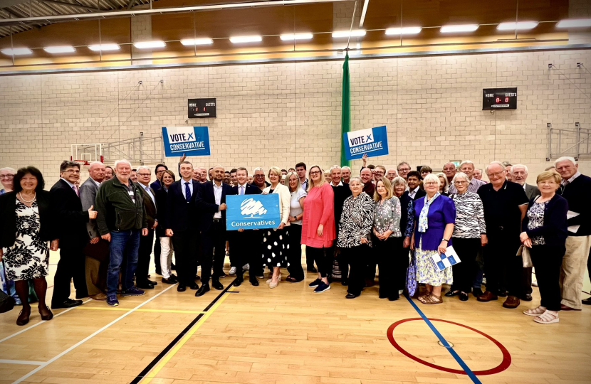 Bradley with members of Bromsgrove Conservative Association