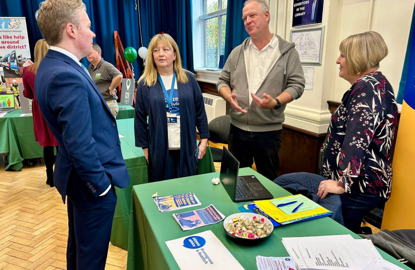 Bradley with representatives from Citizens Advice Bromsgrove and Redditch