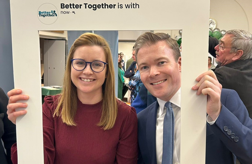 Bradley with a representative from Better Together