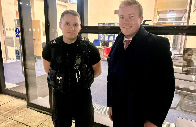 Bradley with Sergeant Jamie Jenks.