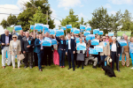 Bradley with local supporters at the launch of his general election campaign in Bromsgrove