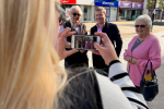 Bradley with local residents on Bromsgrove High Street