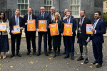 Bradley with colleagues at Number 10 Downing Street.