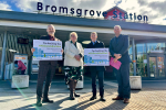 Left to right: Mal Drury Rose, Executive Director of West Midlands Rail Executive, Strategic Partnerships Lead, Midlands Connect Sarah Spink, Bradley Thomas MP & Integrated Transport Programme Lead from Midlands Connect Andy Clark.