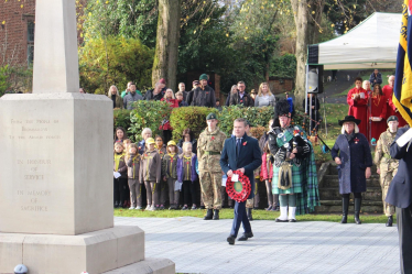 Bradley attending Bromsgrove's Remembrance Sunday service