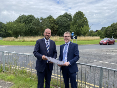 Bradley meeting Richard Holden MP discussing roads investment in Bromsgrove