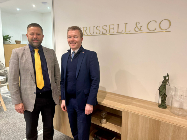 Bradley with Consultant Solicitor, Richard Hull.