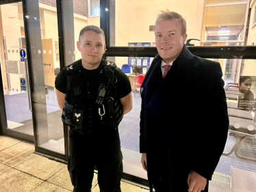 Bradley with Sergeant Jamie Jenks.